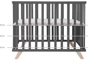 Tmavosivá detská ohrádka z bukového dreva 75x100 cm Lil Planet – Roba