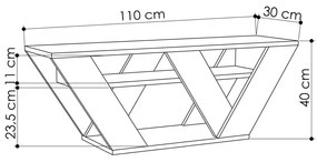 TV stolík Pipralla Oak