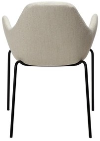 Krémové kreslo z textílie buklé Zimmer – DAN-FORM Denmark