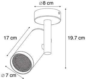 Dizajnové bodové svetlo čierne - Scopio Honey