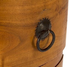 furniture-nabytek.cz - Masivní komoda Texas z akácie, lakovaná, přírodní – 32×32×76 cm