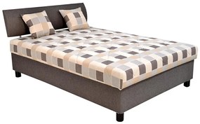 Čalúnená posteľ s úložným priestorom a matracom GEORGE 140x200 cm hnedá