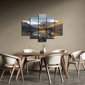 Obraz - Hory pri jazere (150x105 cm)