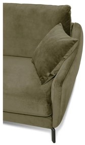 Zelená zamatová rohová pohovka (ľavý roh) Magic - Scandic