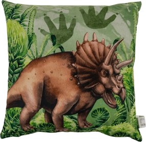 Dekoratívny vankúšik TRICERATOPS 40x40 cm, zelený
