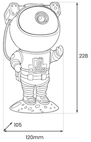 LED projektor Astronaut s diaľkovým ovládaním