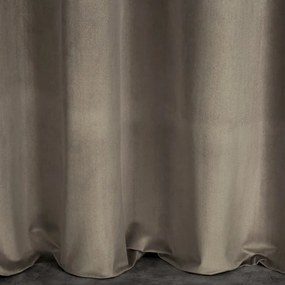 Eurofirany Hnedý zamatový záves na páske ROSA 140x270 cm