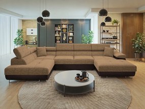 Rohová sedačka U Terazuro Bis (svetlohnedá hnedá) (s úl. priest.) (L)