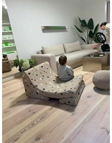 Svetlohnedé detské kresielko z textílie buklé/ženilkové Terrazzo Moon – Wigiwama