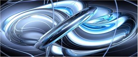 Obraz modrej abstrakcie (120x50 cm)