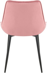 Jedálenská stolička Wallace - zamat - Ružová