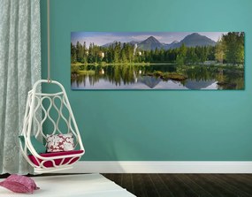 Obraz nádherná panoráma hôr pri jazere - 120x40