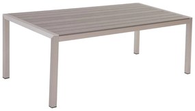 Hliníkový záhradný stôl 180 x 90 cm sivý VERNIO Beliani