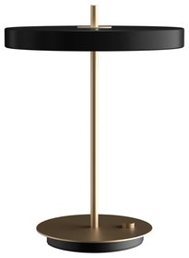 Čierna LED stolová lampa so stmievačom s kovovým tienidlom (výška 41,5 cm) Asteria Table – UMAGE