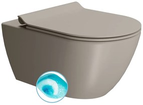 GSI GSI, PURA závesná WC misa, Swirlflush, 36x55cm, tortora dual-mat, 881505