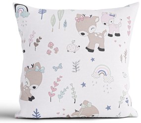 Bavlnená obliečka na vankúš Renforcé 40 × 40 cm - Srnčie šťastie