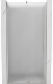 Mexen Velar, posuvné sprchové dvere do otvoru 110 cm, 8mm sklo námraza, brúsená oceľ, 871-110-000-31-97