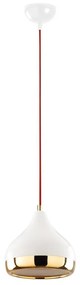 Luster na lanku YILDO 1xE27/40W/230V biela/zlatá/červená