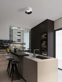 LED bielo-čierne dizajnové stropné svietidlo Atil-35