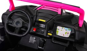 Ramiz Buggy ATV Racing pre 2 deti Ružová + pohon 4x4 + diaľkové ovládanie + pomalý štart + MP3 LED