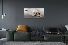 Obraz canvas Žena biele balerína šaty 125x50 cm