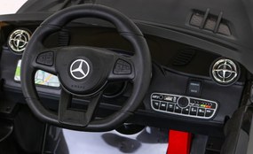 Ramiz Mercedes Benz AMG SL65 S elektrický pre deti Čierna + diaľkové ovládanie + LED Audio + Eco koža + EVA + pomalý štart