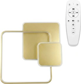 Toolight Toolight, LED stropné svietidlo + diaľkové ovládanie, APP1713-C, zlatá matná, OSW-04042