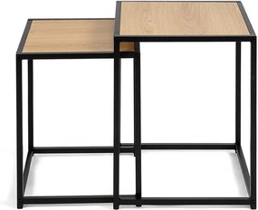 Odkladacie stolíky v súprave 2 ks v dekore duba 38x38 cm Noah – Bonami Essentials