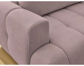 Ružová rozkladacia/s úložným priestorom rohová pohovka (pravý roh/do L) Fuji – Bobochic Paris