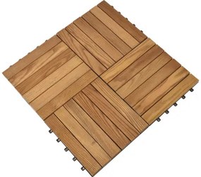 Drevená dlaždica Rojaplast Thermowood 30 x 30 cm s klick systémom hnedá balenie 6 ks