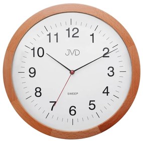 Drevené nástenné hodiny JVD NS22009/41 so svetlým dekorom, 32 cm