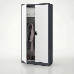 Uzamykateľná hospodárska skriňa antracitovo-biela DAWID 900 x 1850 x 450 mm