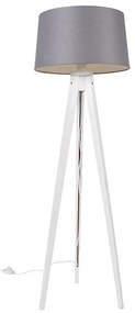 Moderný statív biely s ľanovým odtieňom tmavošedý 45 cm - Tripod Classic