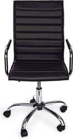 Čierna kancelárska stolička z imitácie kože Perth – Yes Everyday