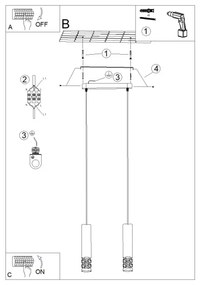Sollux SL.1692 - Luster na lanku LIRO 2xGU10/10W/230V biela