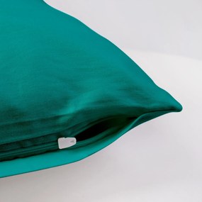 SATÉNOVÁ OBLIEČKA NA VANKÚŠ 50X80 CM TYRKYSOVÁ