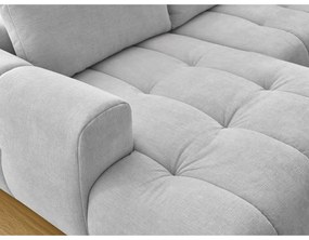 Svetlosivá rozkladacia/s úložným priestorom rohová pohovka (pravý roh/do tvaru "U") Fuji – Bobochic Paris