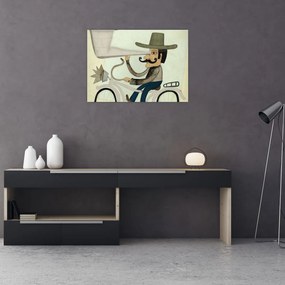 Astronóm na bicykli (70x50 cm)