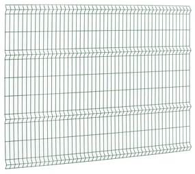 3D plotový panel, drôt 5 mm, výška 180 cm, dĺžka 240 cm, pozink + zelené lakovanie