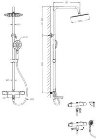 BATH DELUXE 31-160-11-60-00 - Sprchová sada s term. batériou DRAGOR chróm