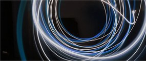 Obraz modrých liniek (120x50 cm)