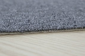 Vopi, AKCIA: 100x410 cm Koberec metráž Astra šedá - neúčtujeme odrezky z role - obšitý zo všetkých strán, šíře, šedá, ab (mriežka), chodba / predsieň