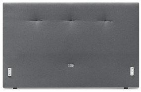 Tmavosivá čalúnená dvojlôžková posteľ s roštom 180x200 cm Tory - Bobochic Paris