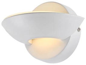 GLOBO Nástenné LED osvetlenie SAMMY, 4,5 W, teplá biela, biele
