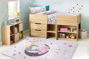 Detský koberec protišmykový BAMBINO 48060 Princezná, ružový