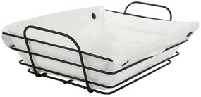 Verk 27209 Košík kovový s odnímateľnou podšívkou 31 x 22 x 16 cm, biela