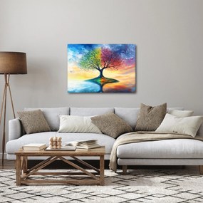 Obraz – Maľovaný strom ročných období (70x50 cm)