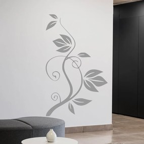 Veselá Stena Samolepka Ťahajúca sa kvetina Farba: šedá, Veľkosť: 100 x 62 cm