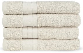 Béžové froté bavlnené uteráky v súprave 4 ks 50x100 cm – Good Morning