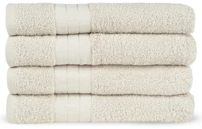 Béžové froté bavlnené uteráky v súprave 4 ks 50x100 cm – Good Morning